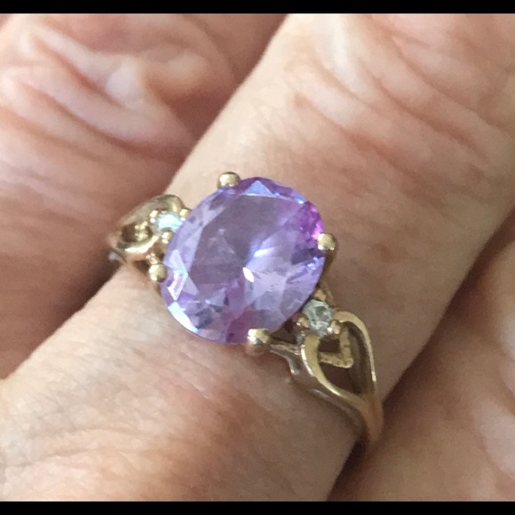 QVC Jewelry Vintage Qvc Pink Diamonique Cz Ring Poshmark